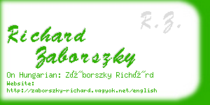 richard zaborszky business card